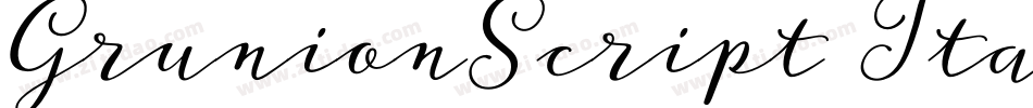 GrunionScript Italic字体转换